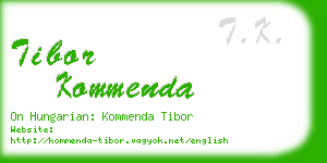 tibor kommenda business card